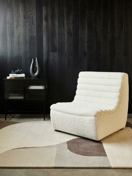 Sierra Rug by The Rug Collection with Aria Chair insitu