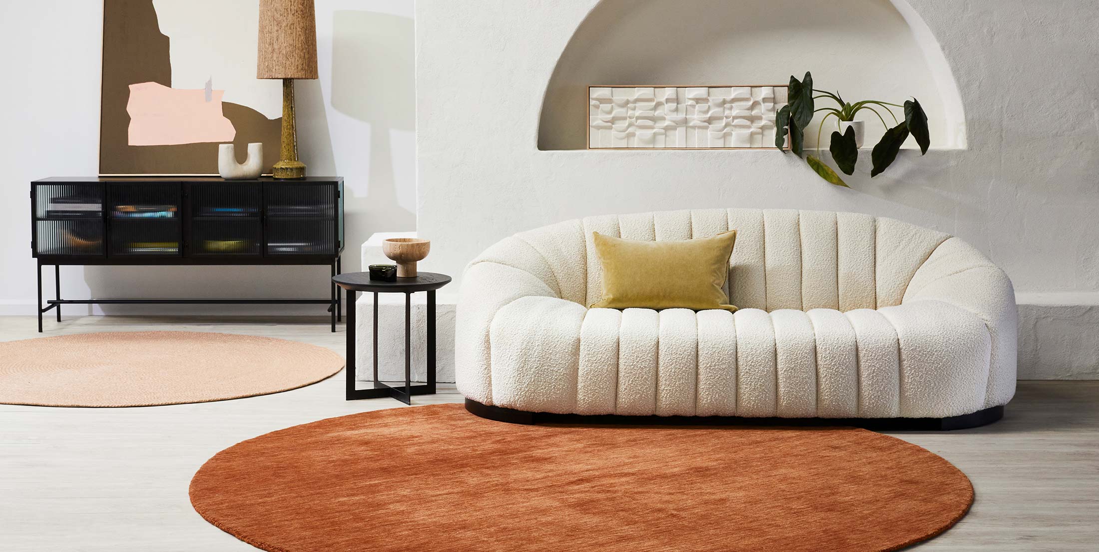 Diva rug, lily sofa, paddington rug, amelie sideboard