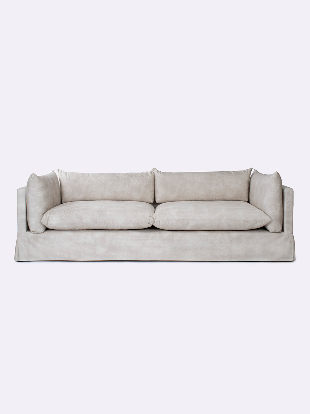 Jax Sofa Cloud velvet grey beige Tallira Furniture The Rug Collection front