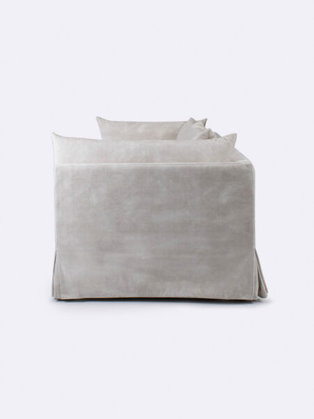 Jax Sofa Cloud velvet grey beige Tallira Furniture The Rug Collection side