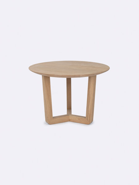 Theodore Side Table Natural Oak Front by The Rug Collection