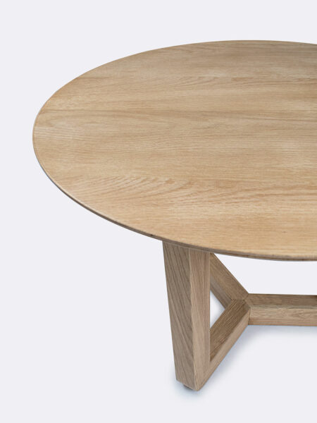 Theodore Side Table Natural Oak leg and top by The Rug Collection