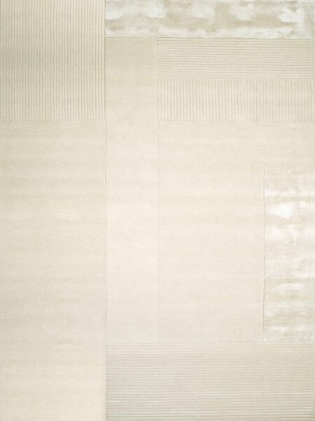 Foster Alphine Ivory White the rug collection Overhead