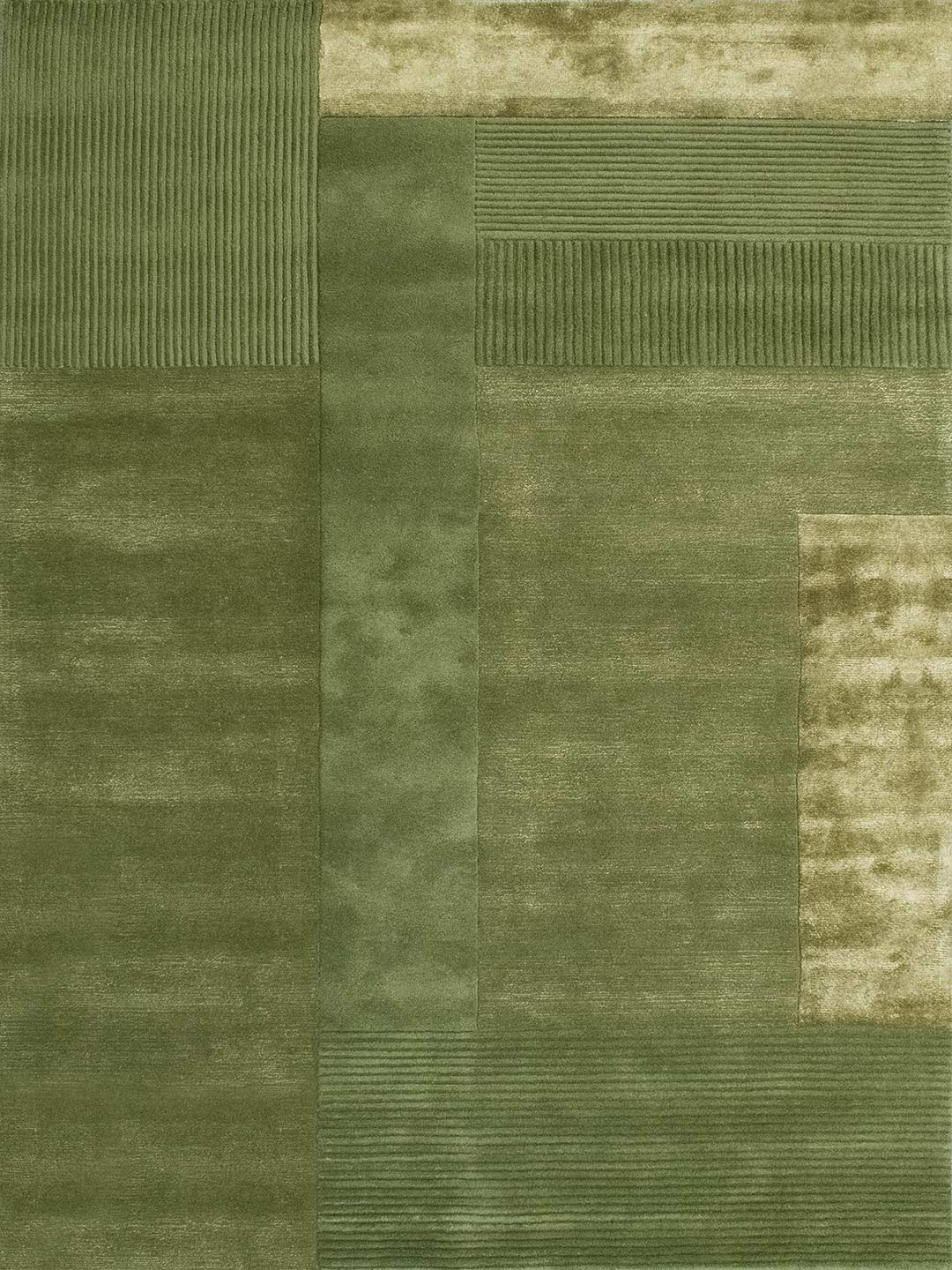 Foster Forest green the rug collection Overhead image