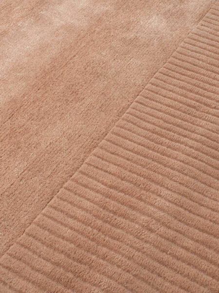 Foster Rosetta peach pink the rug collection close up image