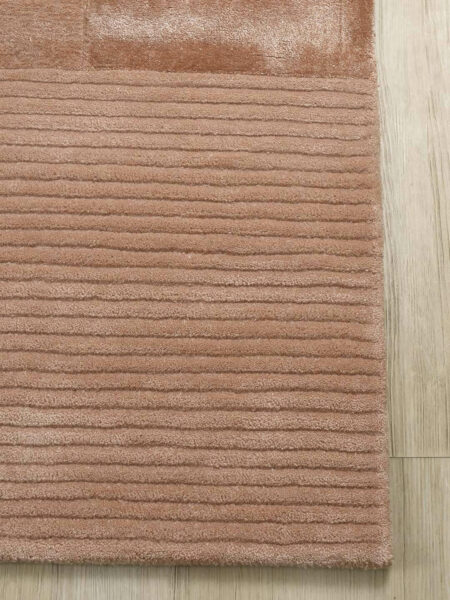 Foster Rosetta peach pink the rug collection corner image
