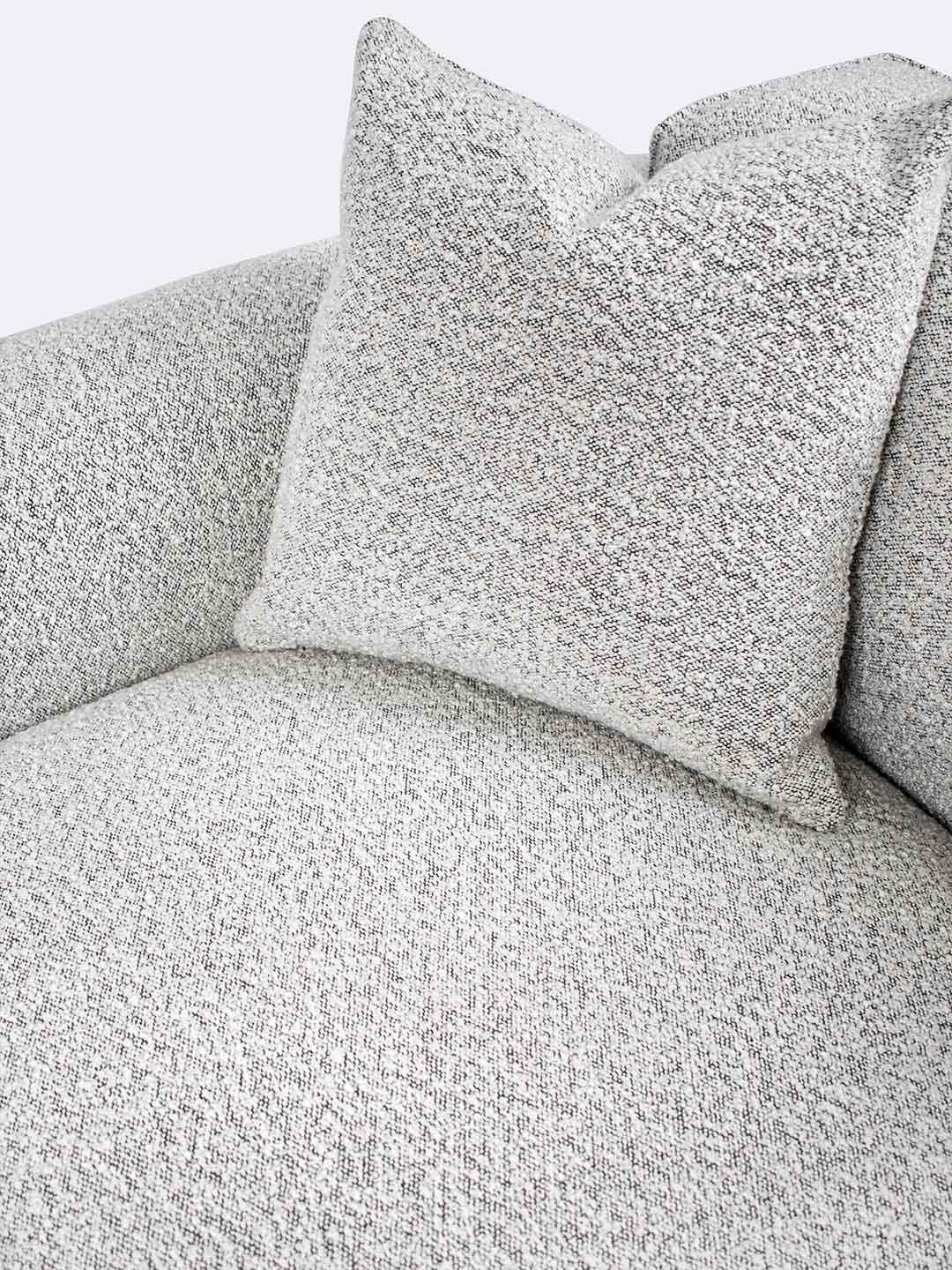 Evie sofa boucle ebony detail