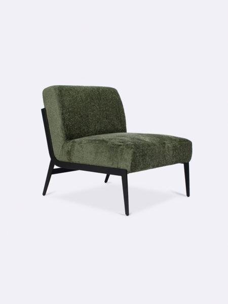 Milton occasional chair banksia angle green velvet