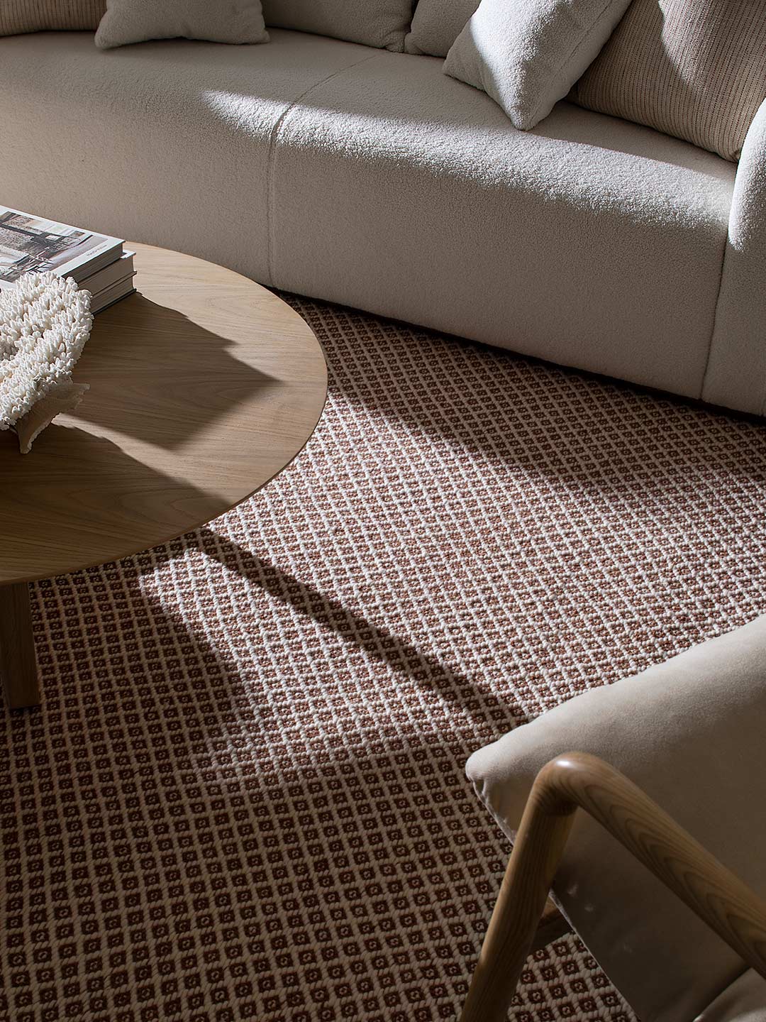 Rubick Rust Ivory Red flatweave by The Rug Collection insitu