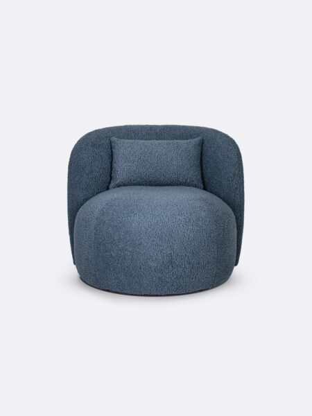 Felip Chair Shadow Front Boucle Blue Tallira The Rug Collection