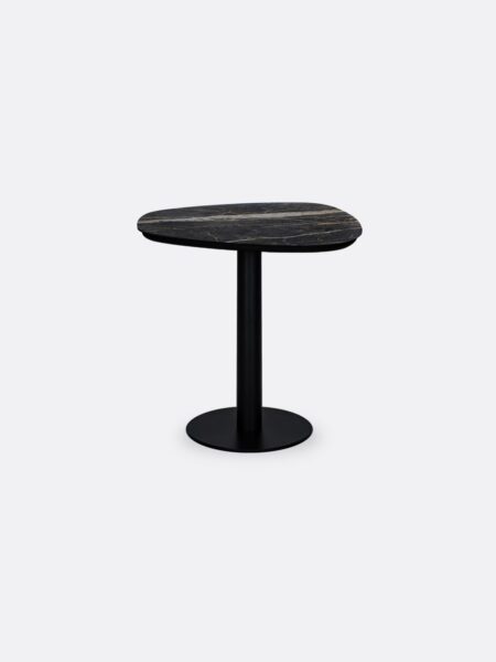 Tuscany Table Small Black Marble Glass