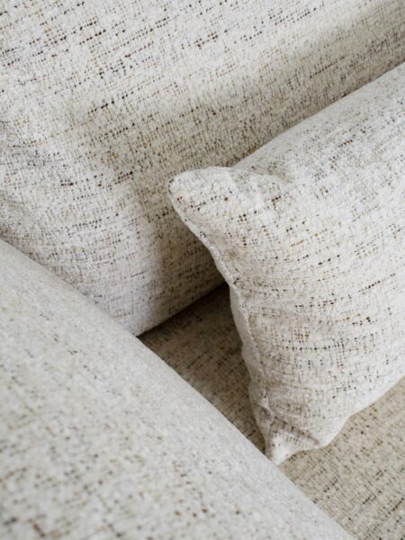 Teddy Sofa Almond Fabric Detail Tallira Furniture