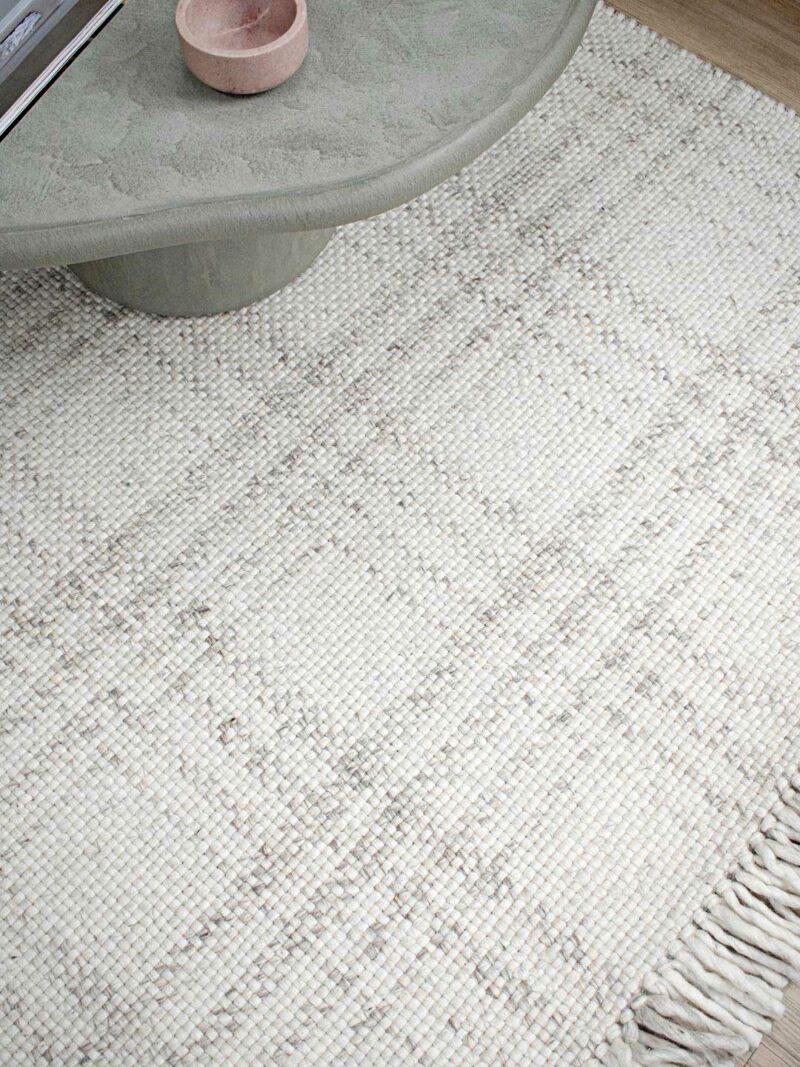 Dillon Ivory Insitu Beige Check Pattern The Rug Collection