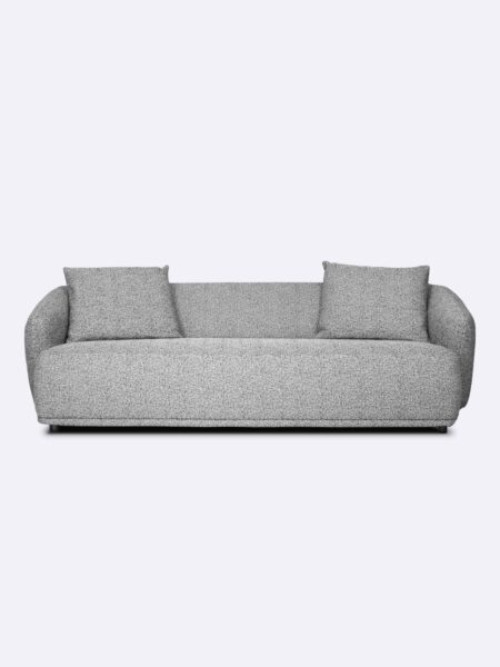 Gemma One Piece Sofa Pebble Grey Front Couch Tallira Furniture The Rug Collection