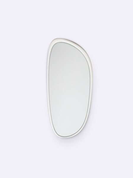 Gusa Mirror Oval Hero Salt Mirror White, for indoor/outdoor use by Muundo