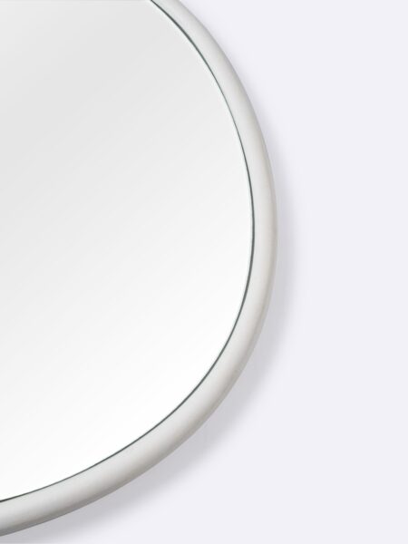 Gusa Mirror Round Detail Salt Mirror White, for indoor/outdoor use by Muundo