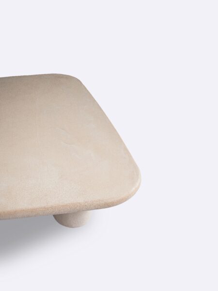 Haaki Coffee Table Large Top Detail Desert Beige Wheat , for indoor/outdoor use by Muundo