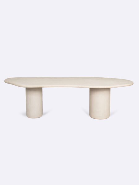 Laini Dining Table Hero Stone Beige Vanilla , for indoor/outdoor use by Muundo