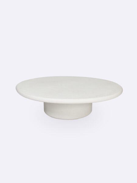 Usoo Coffee Table Large Top Salt White, for indoor/outdoor use by Muundo