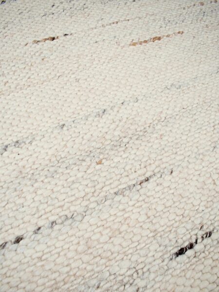 Handwoven Wool Rug Frida Latte Detail Ivory Beige The Rug Collection