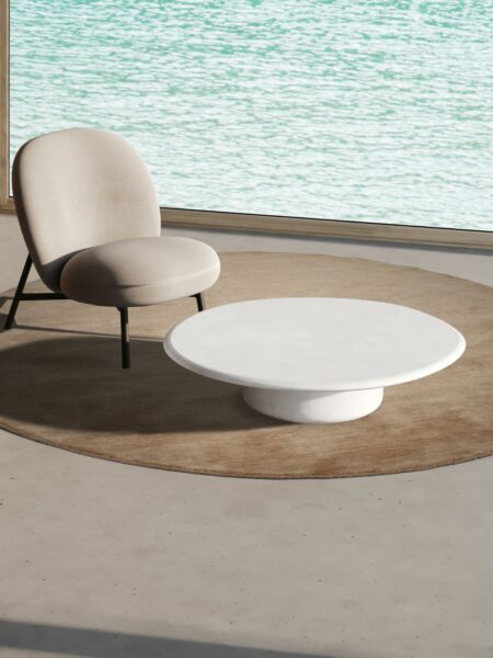 Usoo Coffee large table Salt Insitu White Tallira Furniture, for indoor/outdoor use by Muundo
