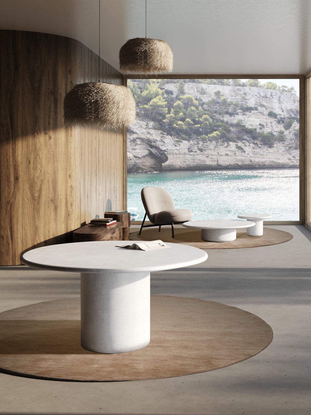 Usoo Dining Table Coffee Side Table Salt Insitu White Tallira Furniture, for indoor/outdoor use by Muundo