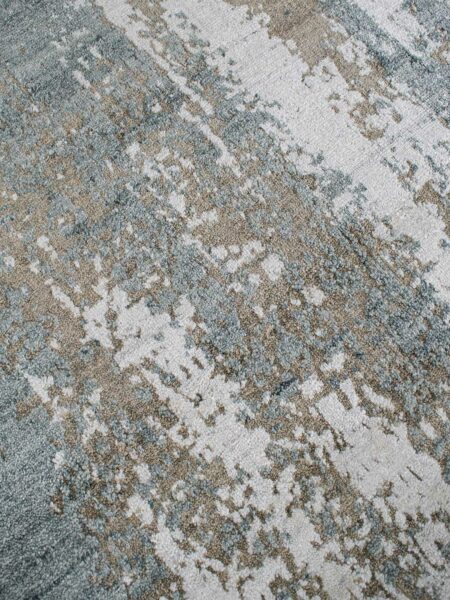 Regency Mangrove Rug in Blue Gold Colour Detail Tallira By The Rug Collection